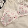 thumbnail image 1 of Ropa interior de Sanrio Hello Kitty para niñas, conjunto de sujetador con copa triangular fina y bonito dibujo animado, lencería de encaje estética Y2k, bragas kawaii para mujer, 1 of 6