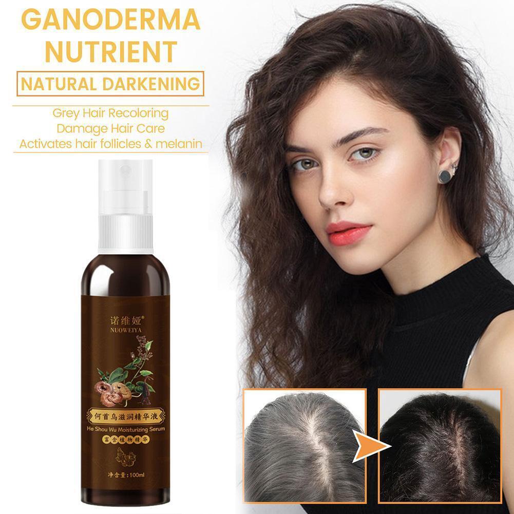 Black Hair Serum Dyeing Spray Gray Hair Coloring Shampoo,Extreme
