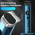 thumbnail image 5 of Sejoy Men's Beard Trimmer,Hair Clippers, Waterproof Electric Nose Haircut Mustache Body Trimmer Cordless Foil Shaver Grooming Kit,LED Display Home Travel,Blue, 5 of 10