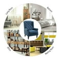 thumbnail image 5 of Yardi Yarda Fabric Tufted Club Accent Chair, Chair with Wooden Legs for Indoor, Blue, 5 of 8