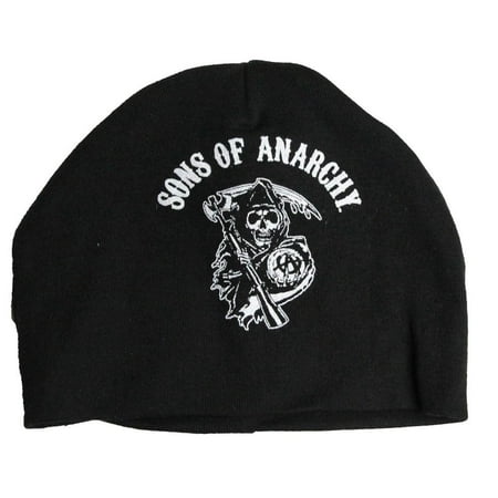 Sons Of Anarchy Reaper Print Baby Black Beanie Hat | M