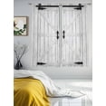 thumbnail image 3 of Farmhouse Wood Grain Sheer Curtains 72 Inch Length 2 Panels for Living Room, Vintage Country Barn Gate Grey Voile Kitchen Curtain Set, Luxury Privacy Drapes Window Treatment for Bedroom, 3 of 7