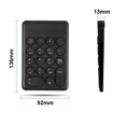 thumbnail image 6 of New 2.4G Wireless Digital Keyboard USB 18Keys Mini Numeric Keypad Numpad Accounting Teller for Laptop Notebook Tablets B,1 * 2.4G Wireless Digital Keyboard,White, 6 of 6