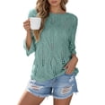 thumbnail image 2 of Gunia Crochet Beach Cover Up Women Hollow Out Lightweight Knit Short Sleeve Tee Top Sweater Crocheted Tops, 2 of 5