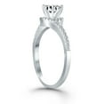 thumbnail image 3 of 14k White Gold Bypass Swirl Diamond Halo Engagement Ring Size 9, 3 of 4