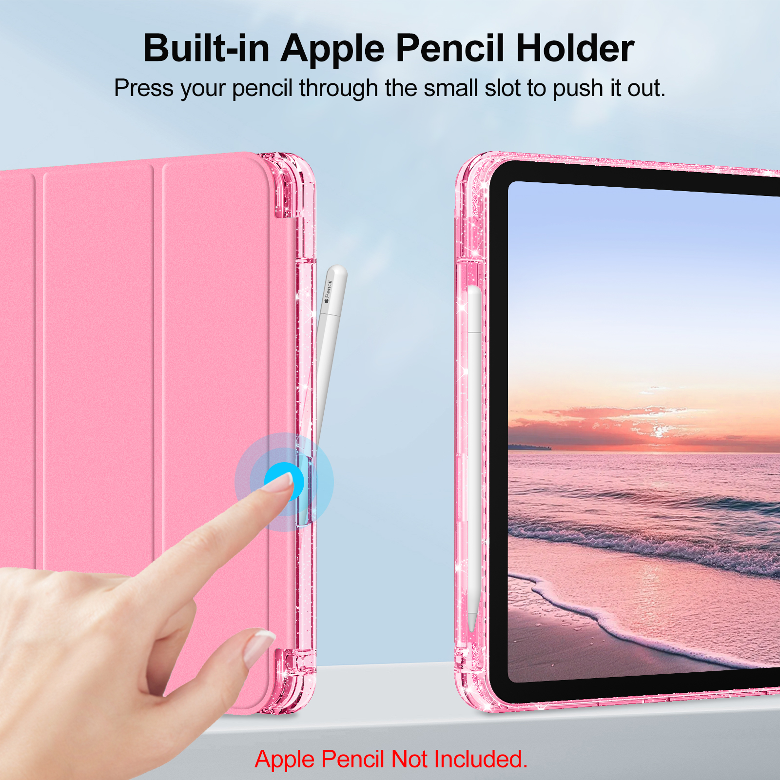 Fintie iPad A16/10th Gen Slim Case Pink Sparkle photo 3