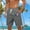 Gray(New), variant on PNTUTB Casual Beach Shorts for Men Summer Fashion Print Elastic Waist Drawstring Comfortable Pockets Shorts