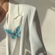 thumbnail image 2 of Broche de mariposa jinwen accesorios decorativos para disfraces Pin de traje de moda diamantes de imitación 8,6 cm x 5,8 cm Azul, 2 of 8