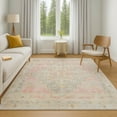 thumbnail image 7 of Addison Rugs Mayfield Premium Machine Washable Transitional Border Pink Rectangle Rug, 9' x 12', 7 of 7