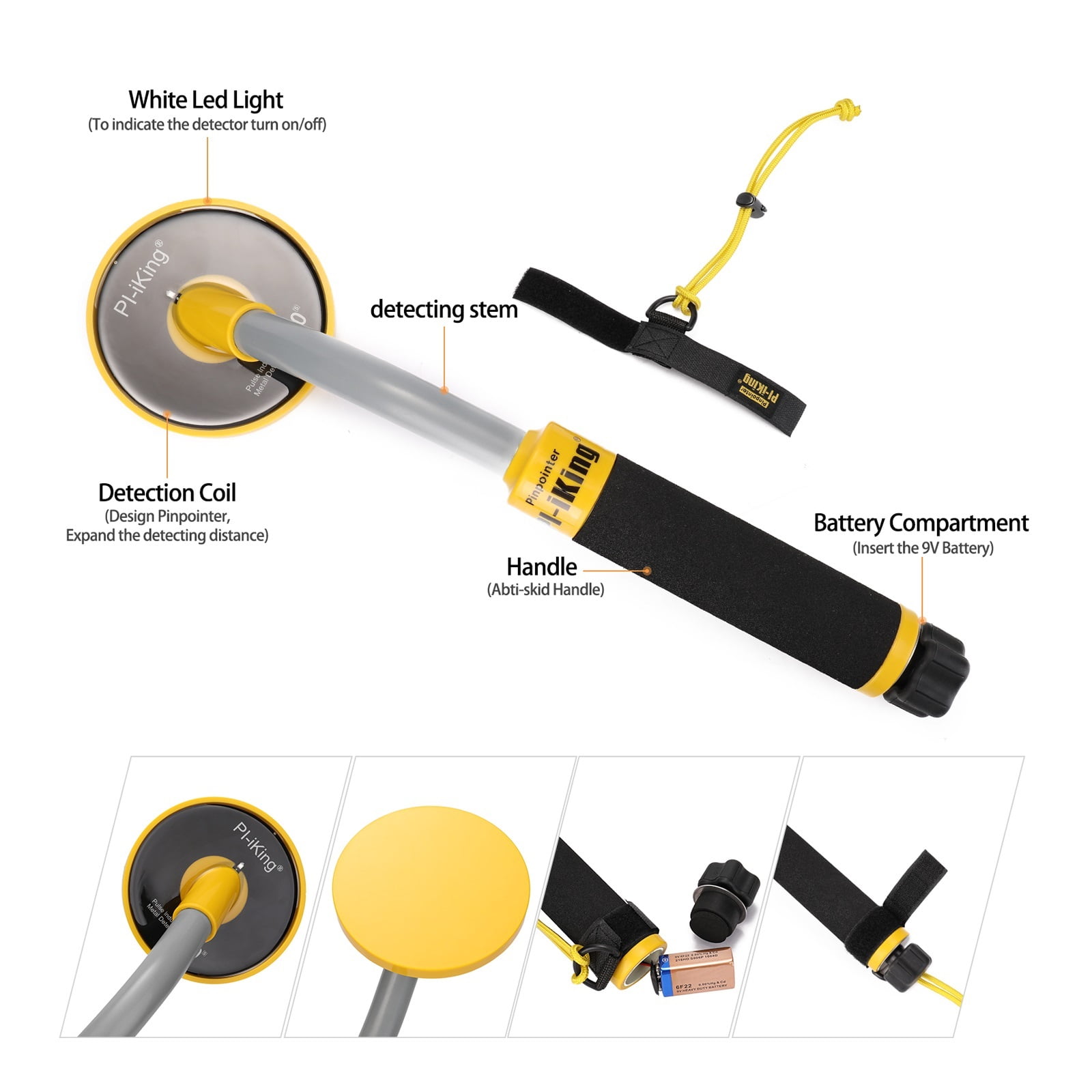 Professional Metal Detector 750 30m Targeting Pinpointer Pulse Induction (PI) Underwater Metal Detector Waterproof Vibrator