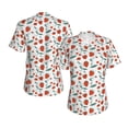 thumbnail image 3 of Yiaed Strawberries Print Women's T Shirt V-Neck Short Sleeve Shirt Casual Breathable Tee Summer Tops-Large, 3 of 5