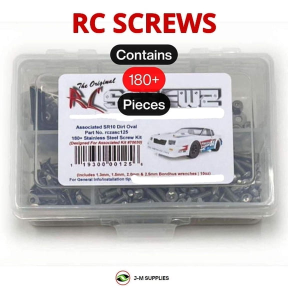 RCScrewZ Stainless Steel Screw Kit asc125 for Associated SR10 Dirt Oval #70030 RC Car | SET
