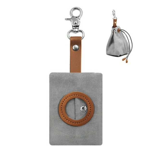 maskred Reusable Large Capacity Pet Food Storage Bag Small Medium Animal Training Foldable Snack Canvas Pouch Accessories Grey Type 3