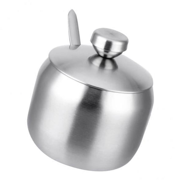 2x Azucarero de Accesorios de Cocina Azucareros con Azucarero de Material Acero Inoxidable Plástico Cocina 2 piezas