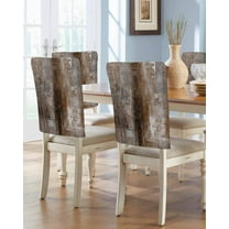 nqOlkjepod Brown Chair Covers Set of 6, Decorative Chair Back Cover, Retro Oil Painting Modern Abstract Art Aesthetics Dining Room Chair Slipcovers Removable Chair Protectors Covers for Party Banquet