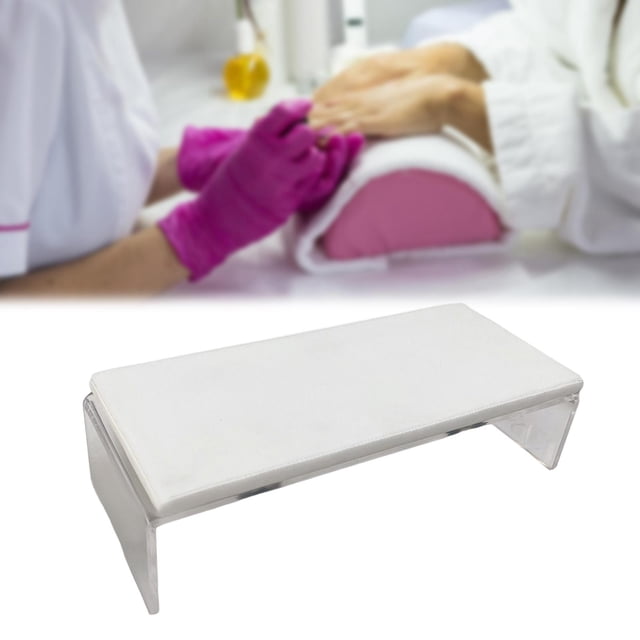 Cojín Reposabrazos de uñas Colco para Estación de escritorio PU acrílico blanco