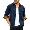 thumbnail image 2 of Youclos Men's Flannel Buffalo Shirt with Pocket Casual Button Down Shirts Regular Fit, 2 of 7