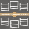 thumbnail image 6 of Bathroom Shelves Over Toilet Storage - 3 Tier Wall Mounted Bamboo Bathroom Shelf Organizer Multifunctional Adjustable Layer Free Standing Utility Shelves for Bathroom Living Room Kitchen, White, 6 of 7
