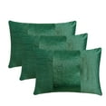 thumbnail image 5 of Green Lumbar Pillow Cover, Metallic Beaded Centered Sparkly Lumbar Pillow Cover, 12x14 inch (30x35 cm) Lumbar Pillow Cover, Silk Striped Lumbar Pillow Cover Solid - Green Center, 5 of 6