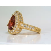 Natural 4.50ct Pink Tourmaline Diamond Ring Halo A+ Luster Vs Prime 14kt
