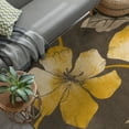 thumbnail image 5 of CAMILSON Solana Non Slip Modern Floral Indoor Area Rug Yellow/Brown 3x5, 5 of 8