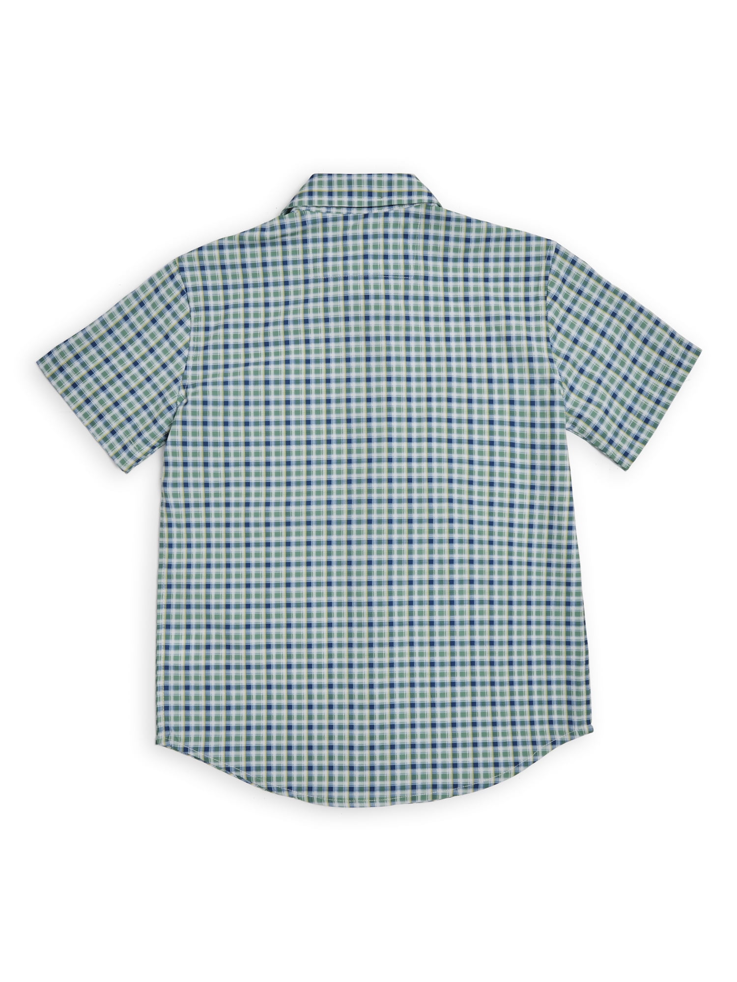 Chaps Boys Stain and Wrinkle Resistant Printed Button Down Shirt with UPF 50, Sizes 4-18