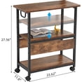 thumbnail image 5 of TooCust Computer Tower Stand with Shelf, Adjustable PC Tower Stand Computer Floor Stand CPU Stand, Movable PC Cart Computer Tower Floor Stand PC Stand for Under Desk (Rustic Brown), 5 of 7