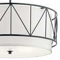 thumbnail image 5 of 4 Light Contemporary Geometric Cage Drum Pendant Light Fixture with Satin Etched Glass-Classic Gold Finish Bailey Street Home 147-Bel-4187458, 5 of 10