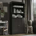 thumbnail image 3 of Palace Imports 100% Solid Wood 32" Kitchen Pantry Storage Cabinet with Doors, Adjustable Shelves and 2-Drawers, Black, 3 of 5