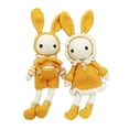 thumbnail image 1 of veasfak Complete Crochet Kit A Pair of Rabbit Stuffed Animal Crochet Craft Set Hand Made Yellow, 1 of 9