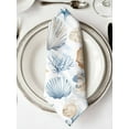 thumbnail image 2 of nqOlkjepod Coastal Blue Cloth Napkins Set of 4 Reusable Dinner Napkins, Coral Starfish Seashells Beach Summer Cocktail Napkin Washable Table Napkins for Wedding/Holiday Party/Baby Shower 20"x20", 2 of 8