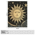 thumbnail image 4 of YANMS Tarot Sun and Moon Flannel Throw Blankets, Boho Sun Moon and Star Cozy Blanket on for Home Bedroom Living Room Office Dorm, Soft Comfort Lightweight Throw Blankets, 4 of 6