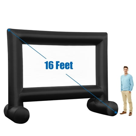 UPC: 7335697802280 | Costway 16FT Inflatable Projector Screen Outdoor Home Theater W/ Blower