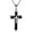 black silver, variant on Men's Cross Pendant Necklace Large Stainless Steel Cross Pendant Necklace for Men Women