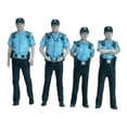 thumbnail image 1 of HILABEE 4 Pieces Mini Community Police Officer Figure Resin People in Uniform Figure 28mm, 1 of 9