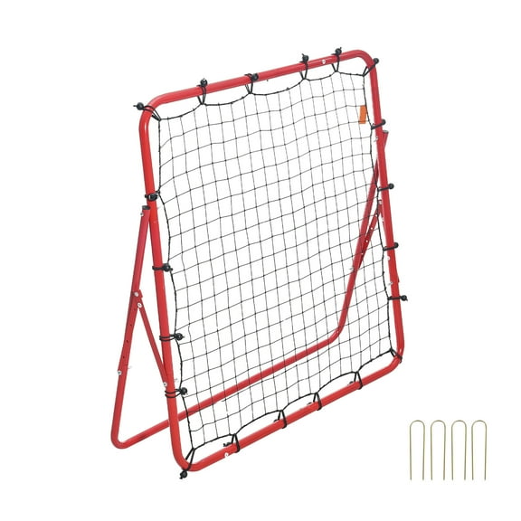 KFFKFF Soccer Rebounder Net, 39"x39", Angle Adjustable for Training, Perfect for Young Players & All Ages, Easy to Assemble & Store