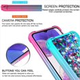 thumbnail image 2 of for Samsung A23 Case,Galaxy A23 5G Case,with HD Screen Protector,Gradient Quicksand Glitter Liquid Floating Waterfall Durable Girls Cute Phone Case for Samsung Galaxy A23 5G (Pink/Teal), 2 of 7