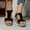 Black, variant on asdoklhq Sandals for Women Clearance Under $10,Women's Summer Open Toe Wedge Loose Buckle Sandals and High Heel Shoes