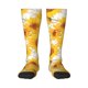thumbnail image 1 of Fotbe White Marble Pattern Sunflower Calcetas Divertidas Estampadas para Hombre y Mujer, Calcetas de Algodón hasta la Rodilla para Caminar, Correr, Enfermería y Embarazo, 1 of 6