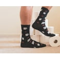 thumbnail image 5 of Men's Toilet Paper and Poop Socks Funny Bathroom Humor TP Turd Graphic Novelty Footwear, 5 of 7