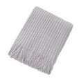 thumbnail image 2 of EGNMCR Couverture Jetée, Couverture Jetée pour Canapé Sofa Couverture Couverture Couverture de Sieste de Bureau Couverture de Climatisation Couverture à Franges Tricotée Couverture de Sieste Couverture de Bout de Lit Couverture en Laine, 2 of 6