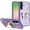 Dark Purple, variant on For Samsung Galaxy A57 Splendid Glitter Butterfly Design Stand with Metallic Edges Hybrid Case - Teal