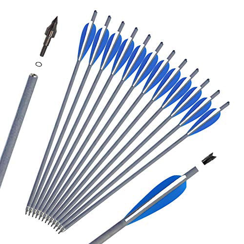 6X 22 inch Crossbow Bolts Carbon Fiber Arrows for Archery Target Hunting Outdoor 