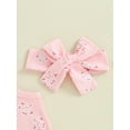 thumbnail image 6 of Suealasg 3Pcs Newborn Baby Girls Clothes Sleeveless Flower Print Rompers Ruffles Shorts Headband 3 6 12 18 Months Infant Summer Outfit 0-18M, 6 of 9