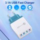 thumbnail image 5 of USB Fast Carging 4 Puertos LED Cargador Potencia Eu (Sky) Azul, 5 of 9