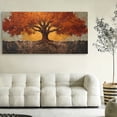thumbnail image 5 of Canvas Wall Art for Living Room - Large Red Tree of Life Canvas Prints, Modern Abstract Nature Painting Wall Decor for Bedroom Bathroom and Office, 5 of 7
