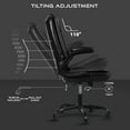 thumbnail image 4 of VITESSE Ergonomic Office Chair with Flip-up Armrests, Big and Tall Leather Executive Office Chair, High Back Lumbar Support Home Computer Desk Chair, Heavy and Duty Computer Chair (Black), 4 of 14