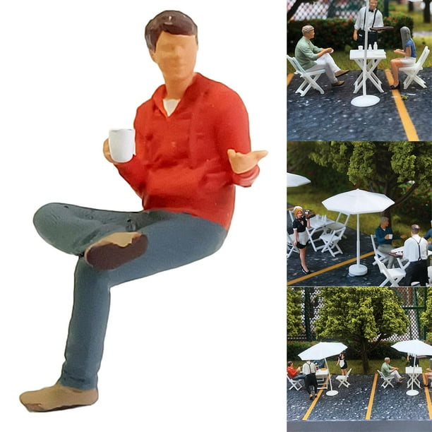 1/64 personas camarero camarera pesebre muñeca callejera estación de tren coleccionable - Sudaderas con capucha naranja Sudaderas Naranja Hugo Figuras de muñecas en miniatura