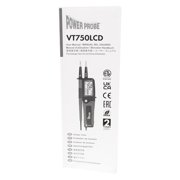 Power Probe VT750 LCD Two Pole 12 to 750V Commercial Voltage Tester - DC AC Automotive Car Voltage Meter Tester Tool for Electric and Hybrid Vehicles