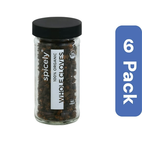 Spicely Organics Whole Cloves Spice Jar 1.1 oz (Pack Of 6)